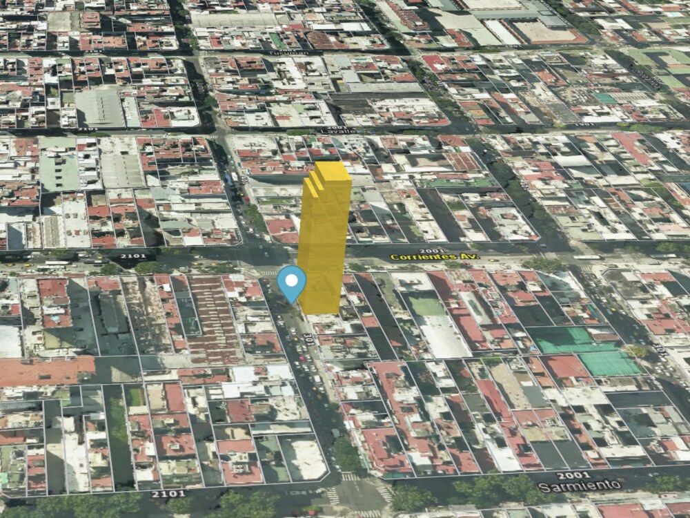 Terreno doble frente en venta en Junín y Av. Corrientes, CABA