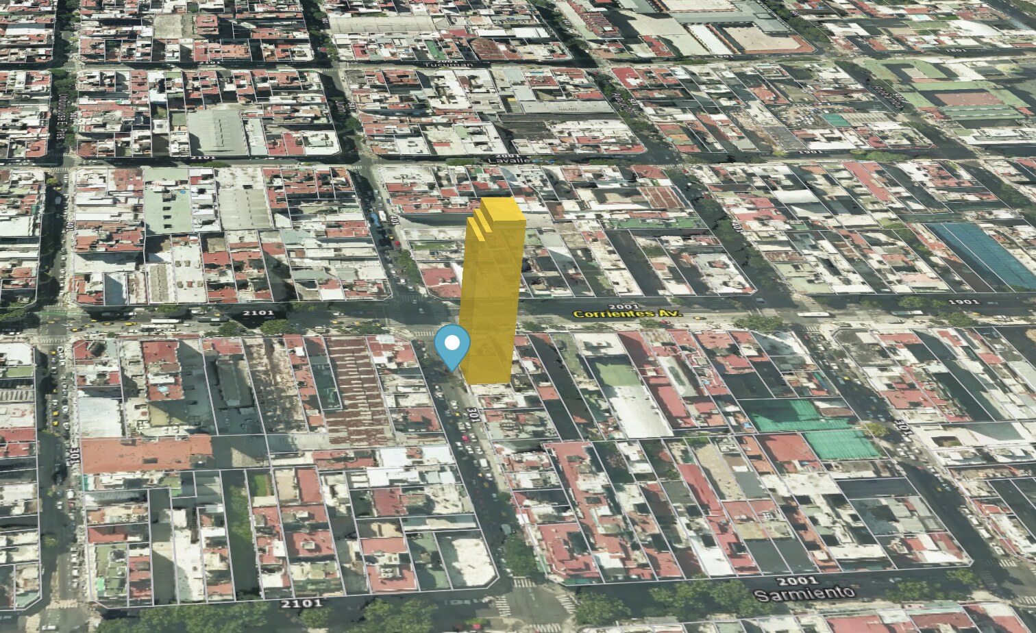 Terreno doble frente en venta en Junín y Av. Corrientes, CABA