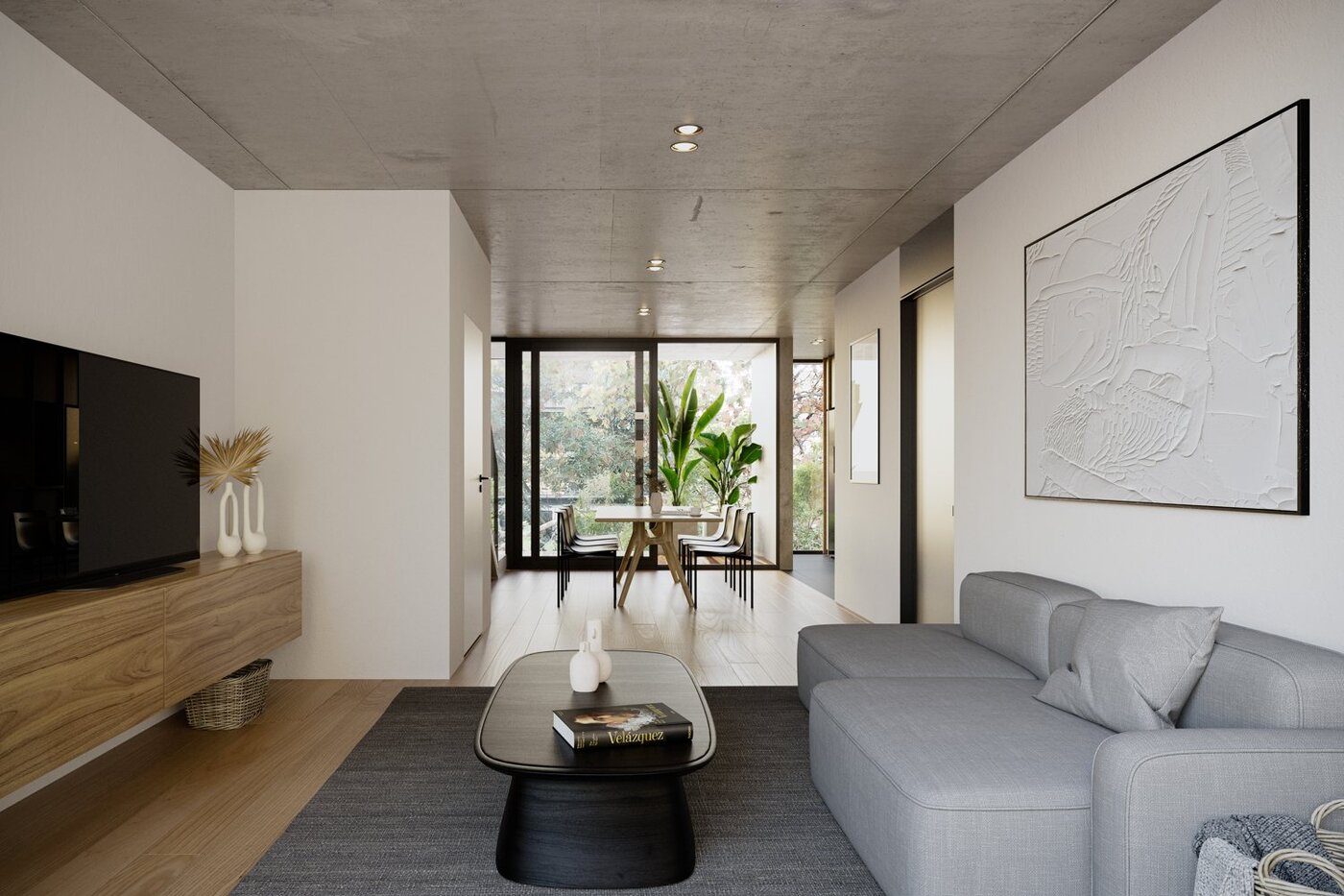 Living del dúplex de 3 ambientes en Sens Humboldt, Palermo Hollywood